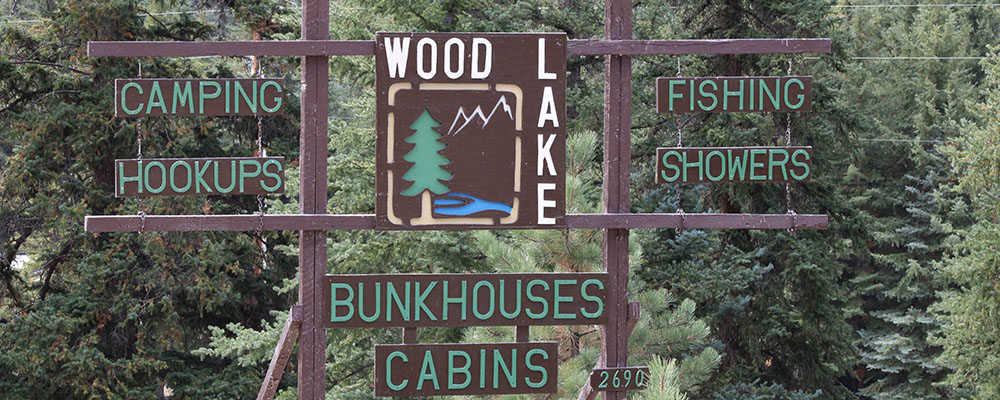 Wood Lake Sign